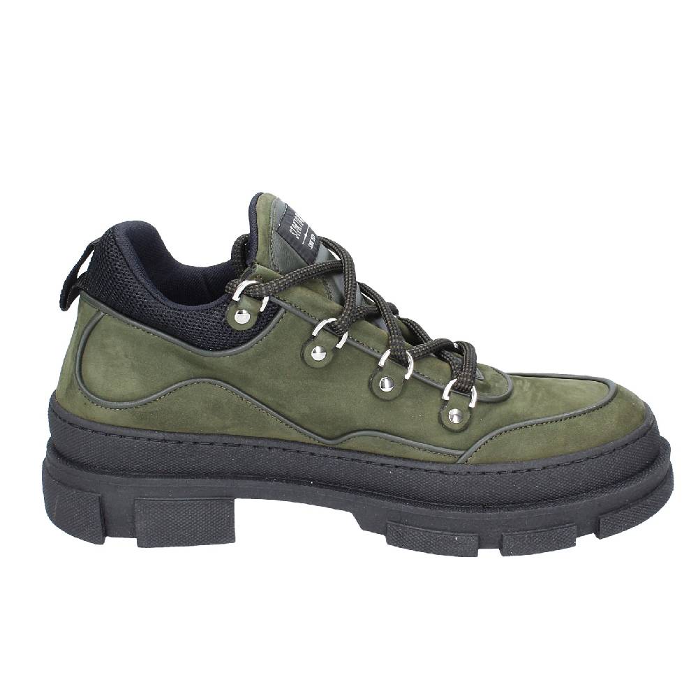scarpe uomo STOKTON stivaletti verde pelle nabuk EY848 Soddisfazione Garantita
