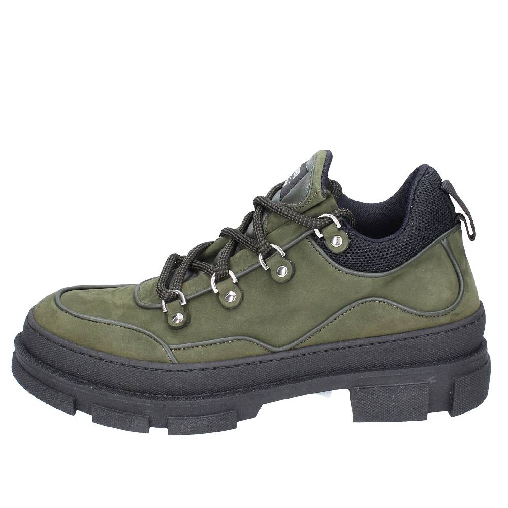 scarpe uomo STOKTON stivaletti verde pelle nabuk EY848 Soddisfazione Garantita