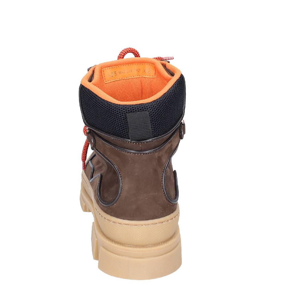 scarpe uomo STOKTON stivaletti marrone pelle nabuk EY849 Qualità Garantita