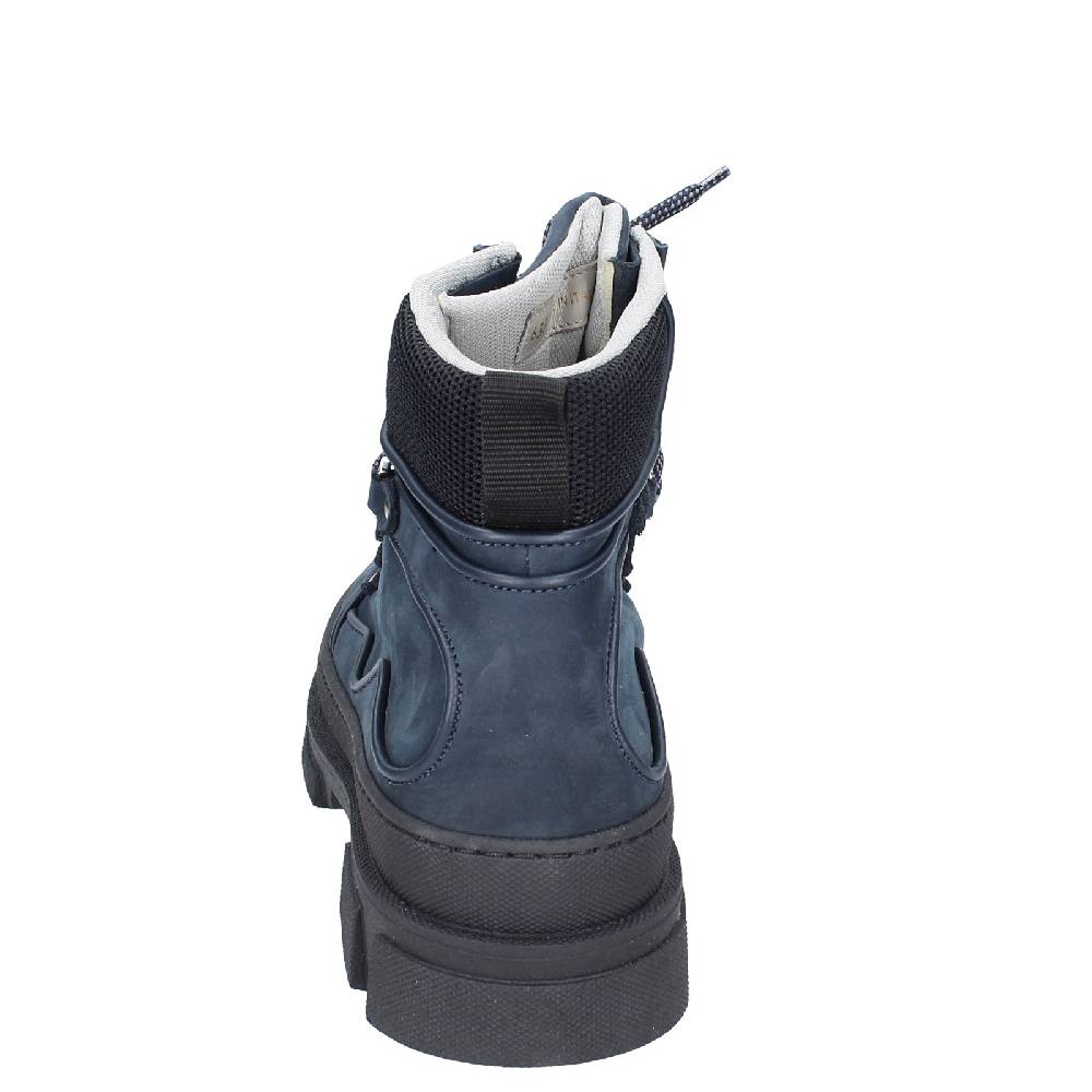 scarpe uomo STOKTON stivaletti blu pelle nabuk EY847 Promozione Limitata
