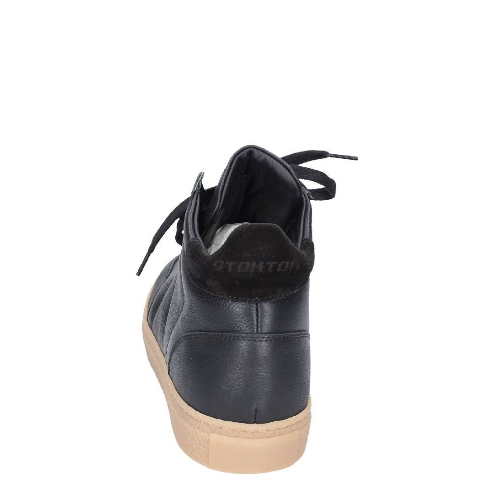 scarpe uomo STOKTON stivaletti nero pelle EY853 Fino Al -60%
