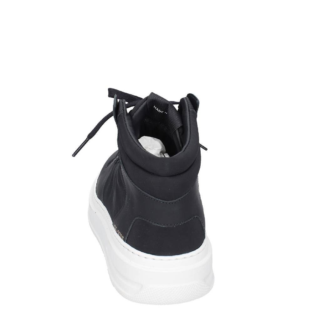 scarpe uomo STOKTON stivaletti nero tessuto gomma EY855 Affare Del Giorno