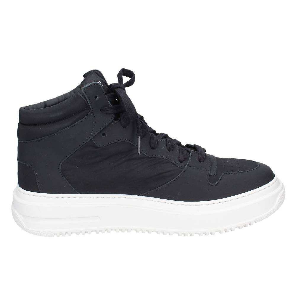 scarpe uomo STOKTON stivaletti nero tessuto gomma EY855 Affare Del Giorno