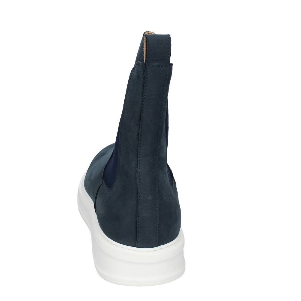scarpe uomo STOKTON stivaletti blu pelle nabuk EX93 Novità