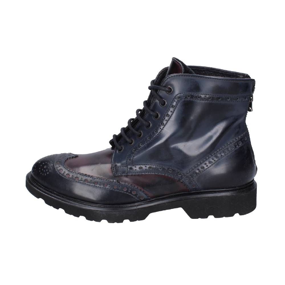 scarpe uomo EVEET stivaletti blu pelle sintetica bordeaux EZ141 Presa