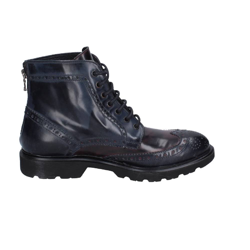 scarpe uomo EVEET stivaletti blu pelle sintetica bordeaux EZ141 Presa