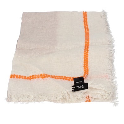 pareo donna NALI' beige lino arancione AF442 Offerta