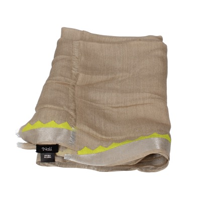 pareo donna NALI' beige seta verde AF445 Outlet