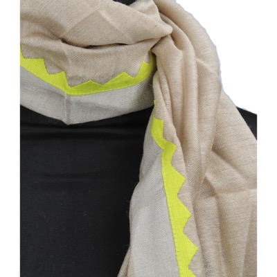 pareo donna NALI' beige seta verde AF445 Outlet
