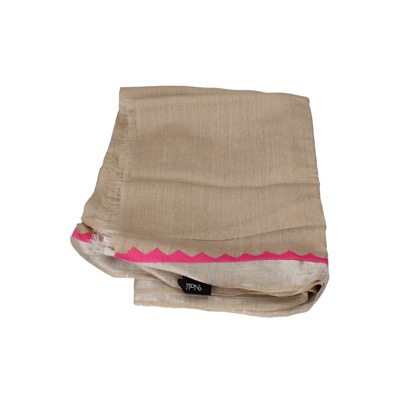 pareo donna NALI' beige seta rosa AF446 In Vendita