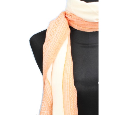 pareo donna NALI' bianco cotone arancione AF447 Saldi
