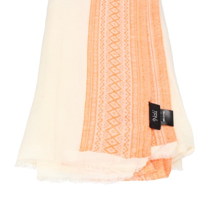 pareo donna NALI' bianco cotone arancione AF447 Saldi