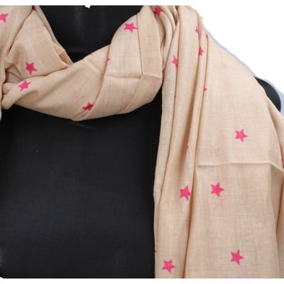 pareo donna NALI' beige cotone rosa AF424 Negozio