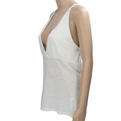 top donna STUDIO-J bianco panna lino AK317 Moda