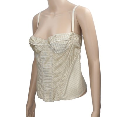 top donna AMULETI 44 beige lino AP14 Italia