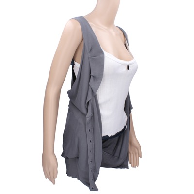 gilet cardigan donna ANNARITA N. tg. S grigio cotone AK195 Promozione