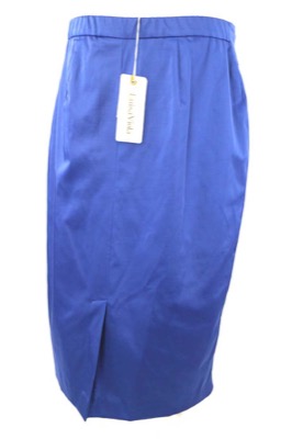 gonna donna LUISA VIOLA 14 blu poliestere AM259 Promozione Limitata