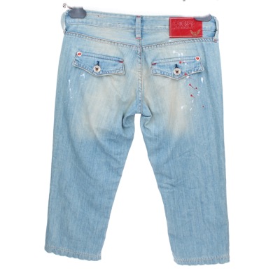 pantaloni donna STAFF JEANS & CO. 27 celeste cotone AR822 Vendita Economica