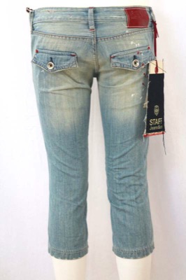 pantaloni donna STAFF JEANS & CO. 27 celeste cotone AR822 Vendita Economica