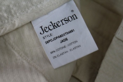 pantaloni donna JECKERSON 30 bianco crema cotone AS276 I Più Venduti