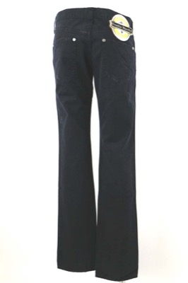 pantaloni donna FRANKIE MORELLO 33 nero cotone AM382 Moda