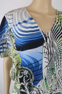 vestito donna BIANCOGHIACCIO 40 multicolore poliestere AM443 Promozione Limitata