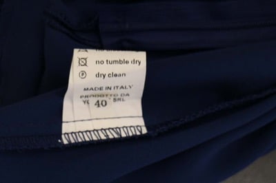 vestito donna BIANCOGHIACCIO 40 blu poliestere AM364 Fino Al -60%