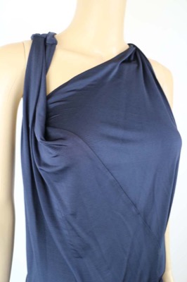 vestito donna ECLA 40 blu acetato AM447 Novità