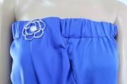 vestito donna BIANCOGHIACCIO blu poliestere AM448 Economico
