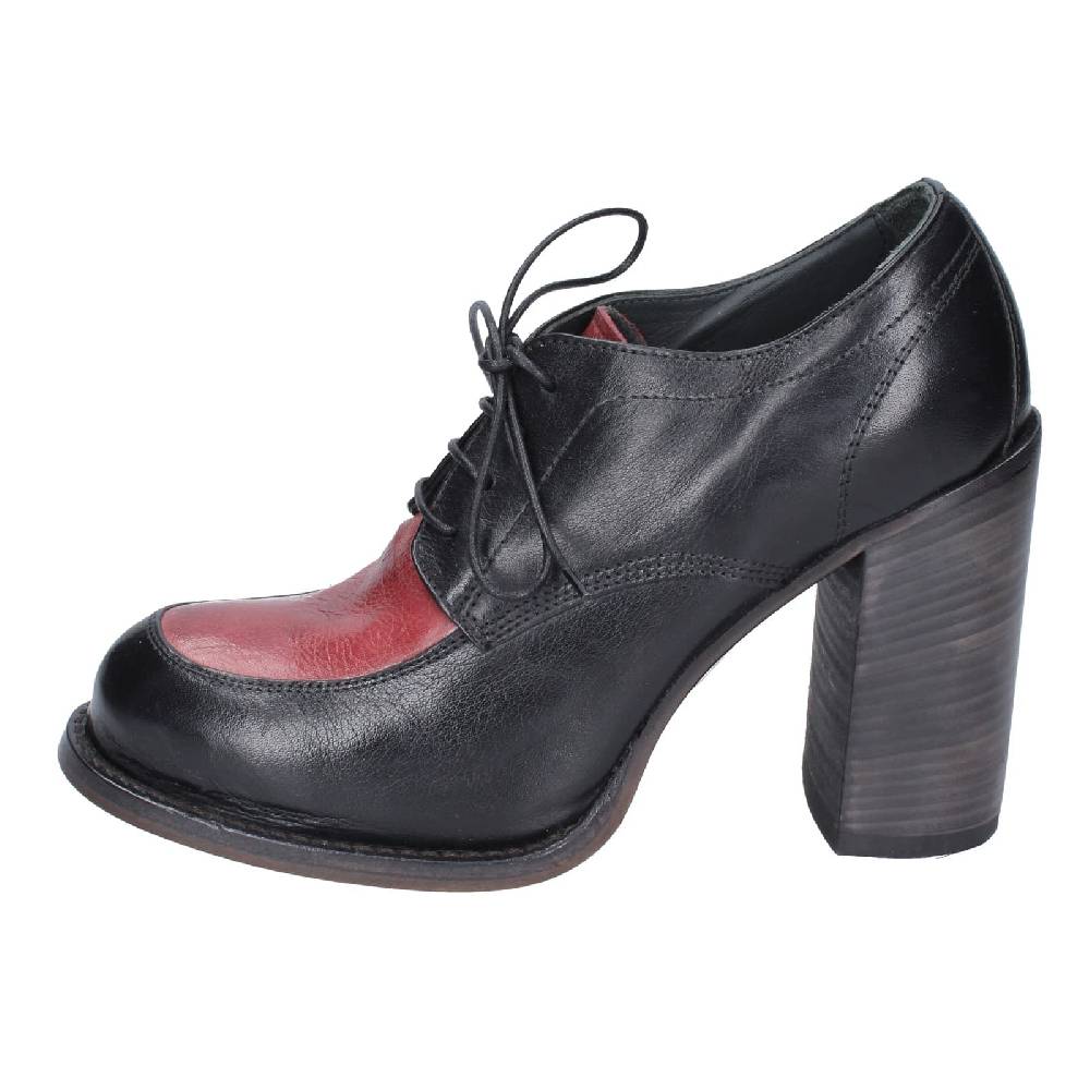 scarpe donna MOMA classiche nero pelle viola 85305A EY560 In Saldo