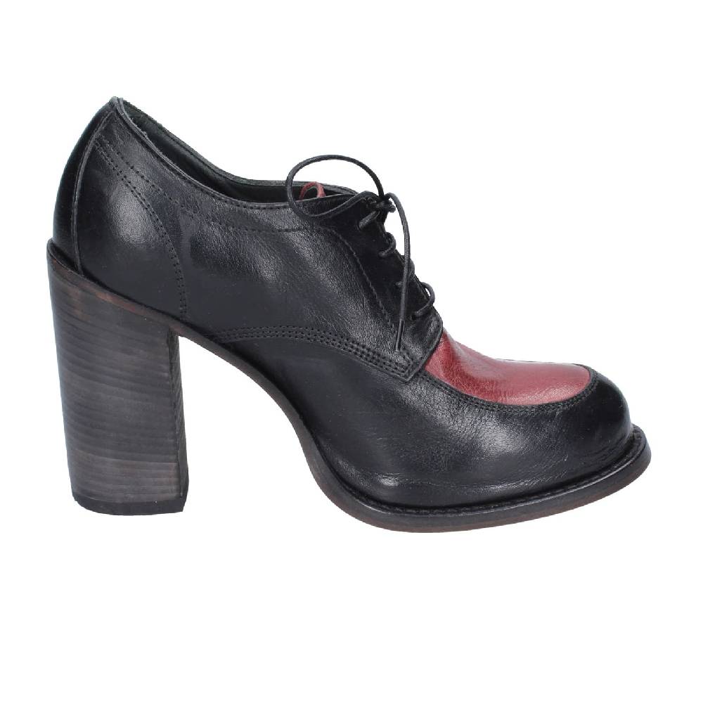 scarpe donna MOMA classiche nero pelle viola 85305A EY560 In Saldo