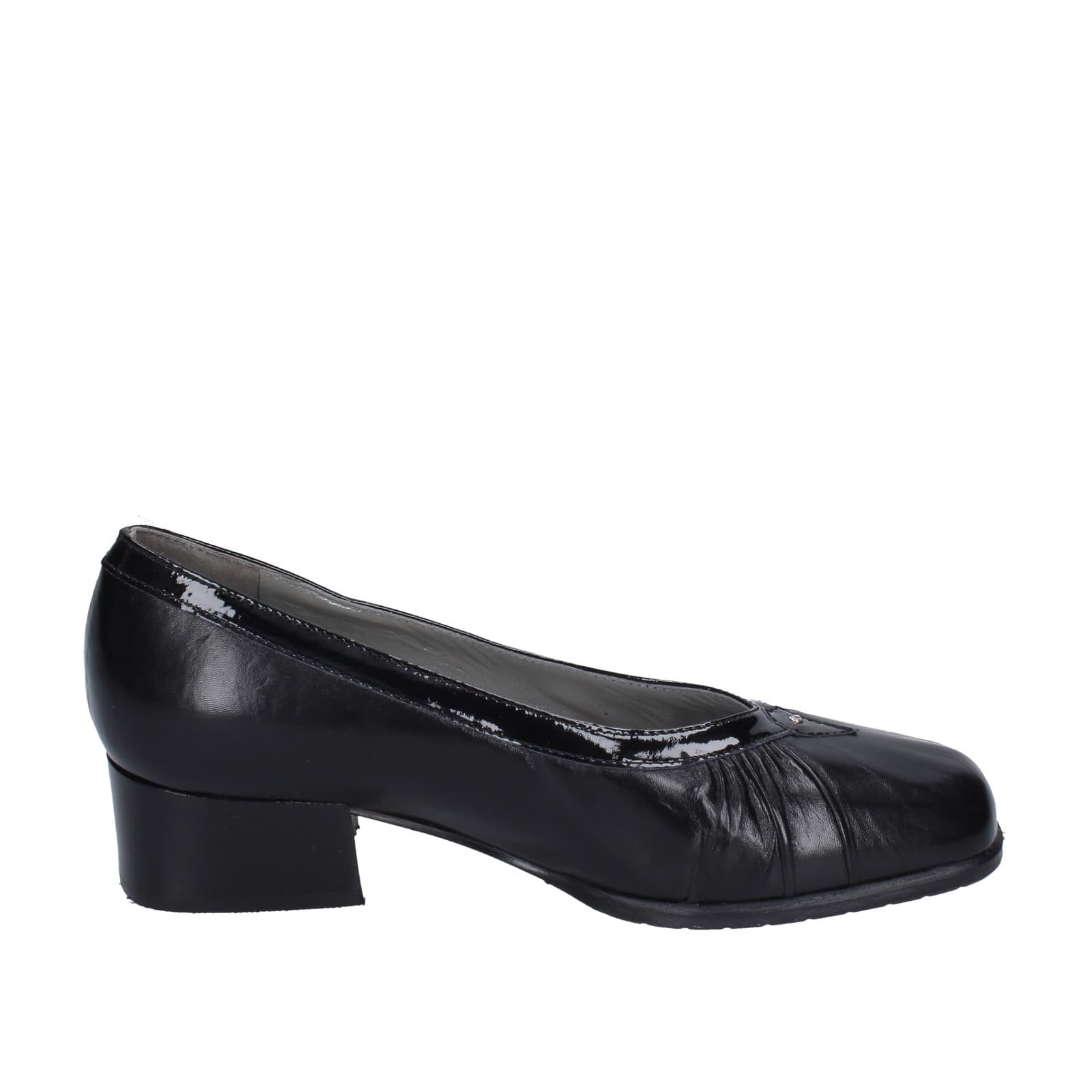 scarpe donna CONFORT decollete nero pelle vernice EZ367 Qualità Garantita