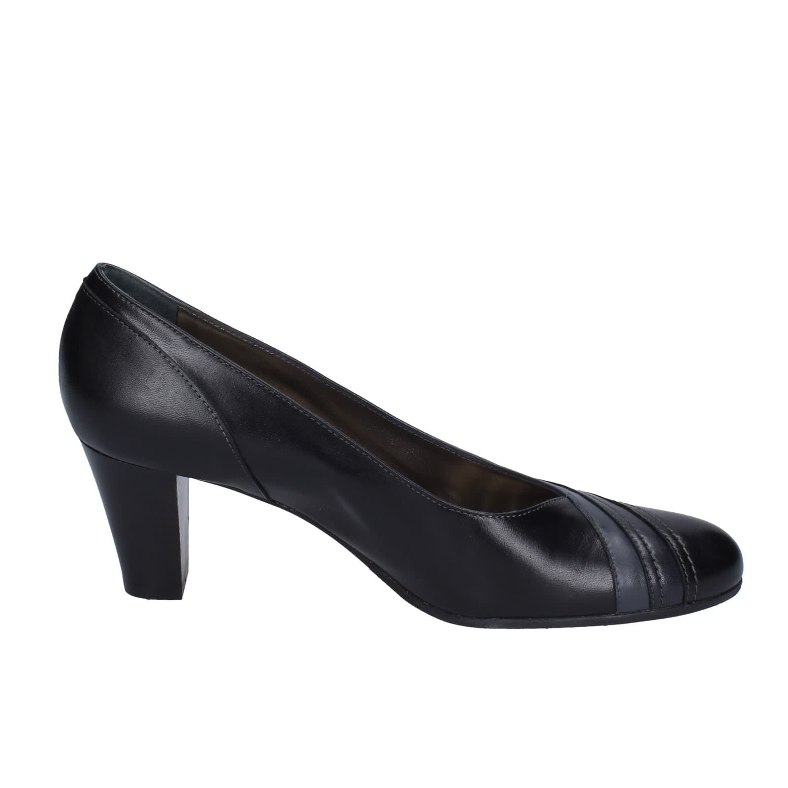 scarpe donna CONFORT decollete grigio pelle nero EZ395 Convenienza