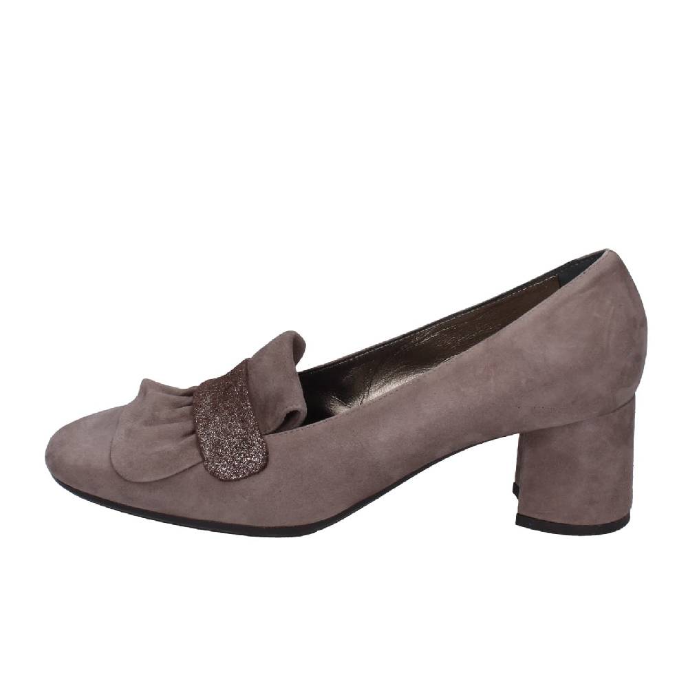 scarpe donna CONFORT decollete marrone camoscio EZ399 Sconto
