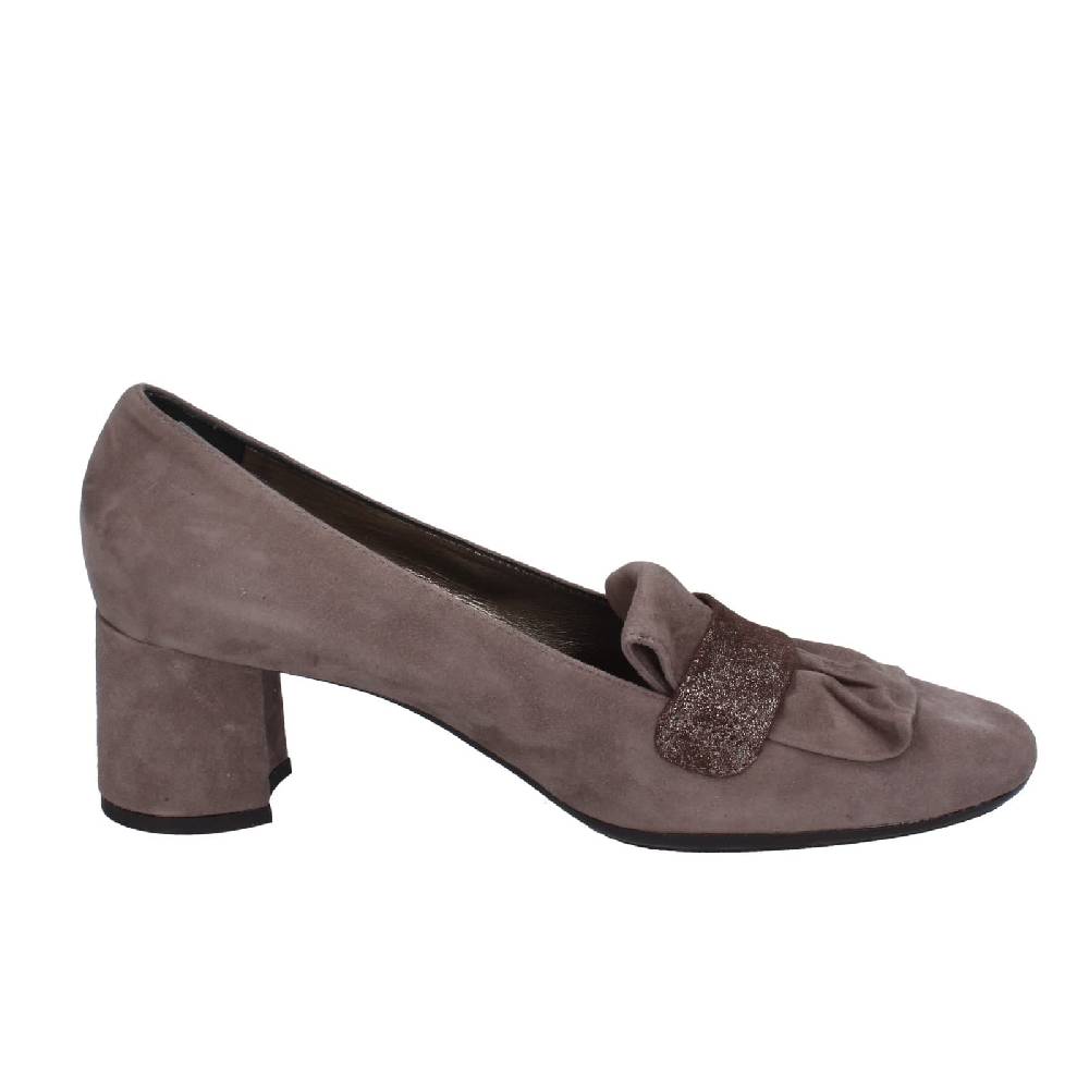 scarpe donna CONFORT decollete marrone camoscio EZ399 Sconto