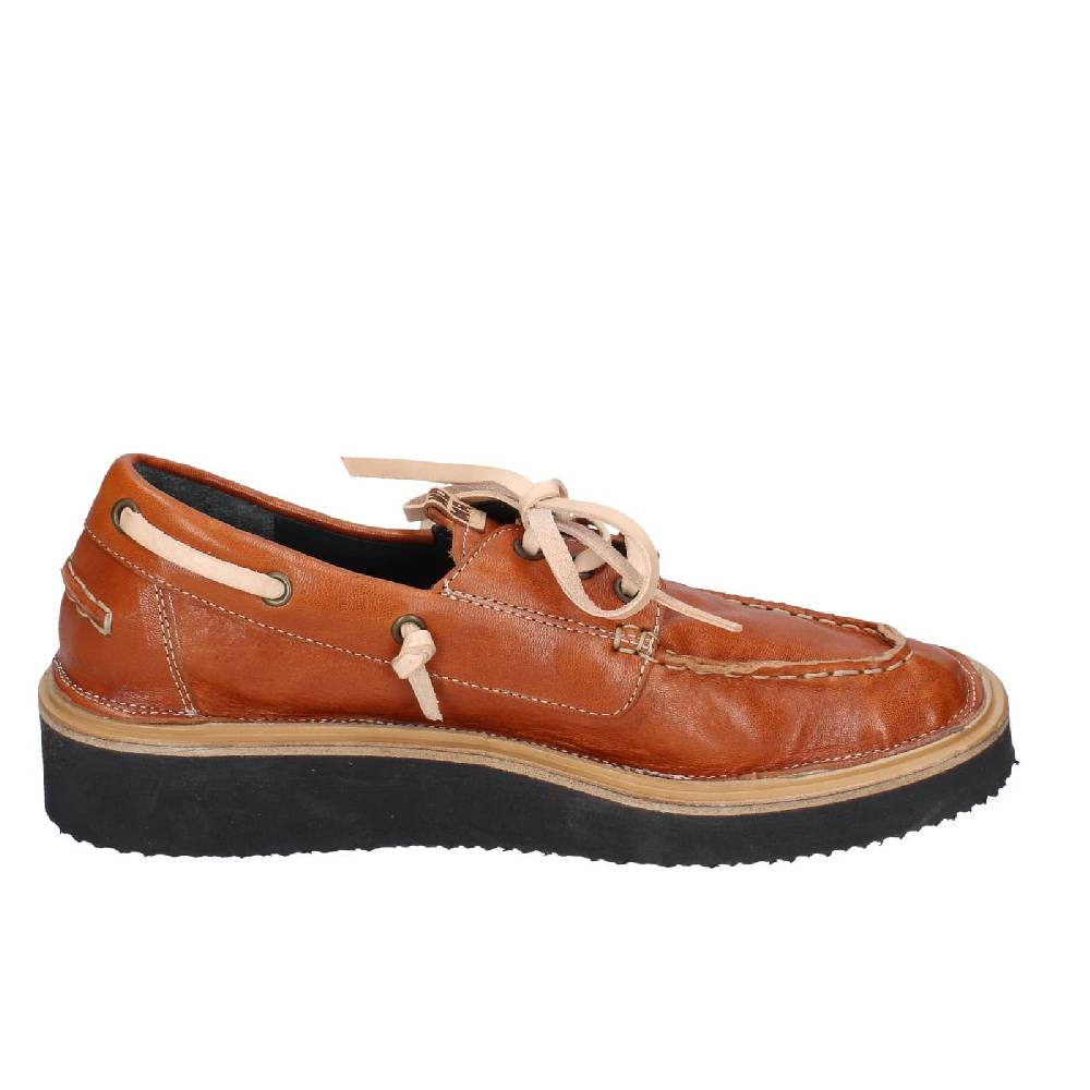 scarpe donna MOMA mocassini marrone pelle 80302A EY597 Offerte