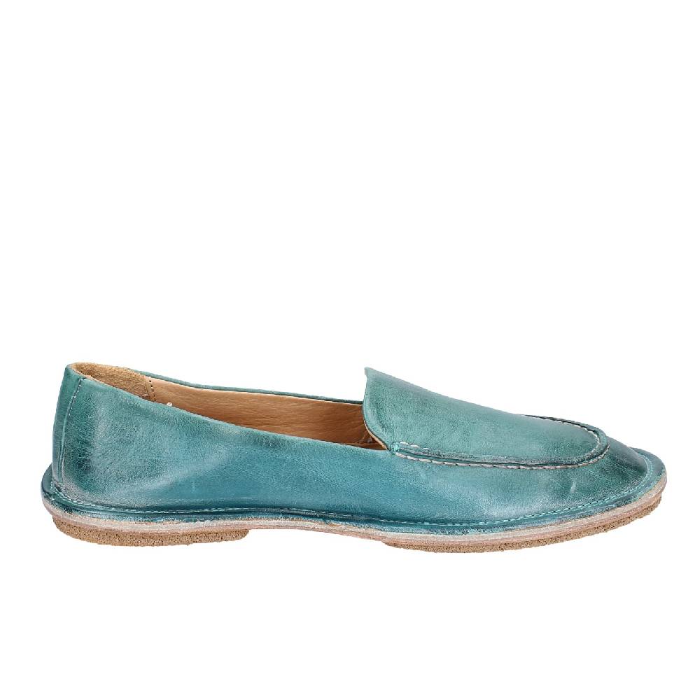 scarpe donna MOMA mocassini verde pelle 1ES473 EY625 Vendita Economica