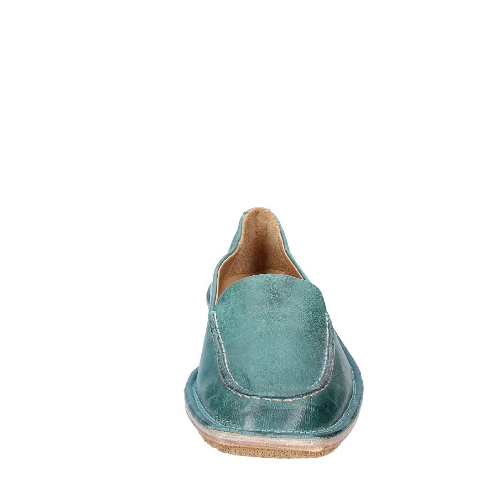 scarpe donna MOMA mocassini verde pelle 1ES473 EY625 Vendita Economica