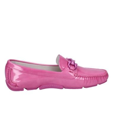 scarpe donna SALVATORE FERRAGAMO mocassini rosa vernice PARIGI BG23 In Saldo