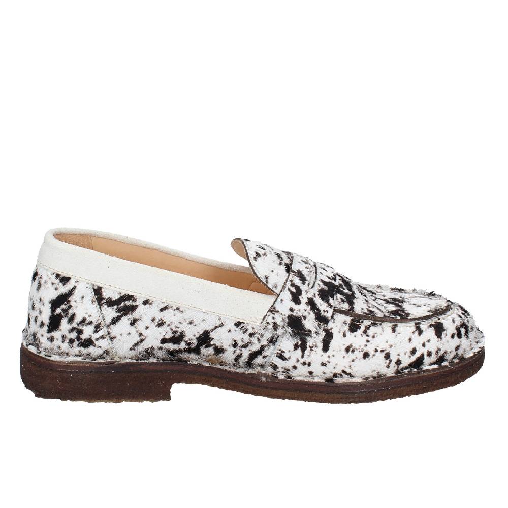 scarpe donna ASTORFLEX mocassini bianco cavallino nero camoscio EY780 Nuova