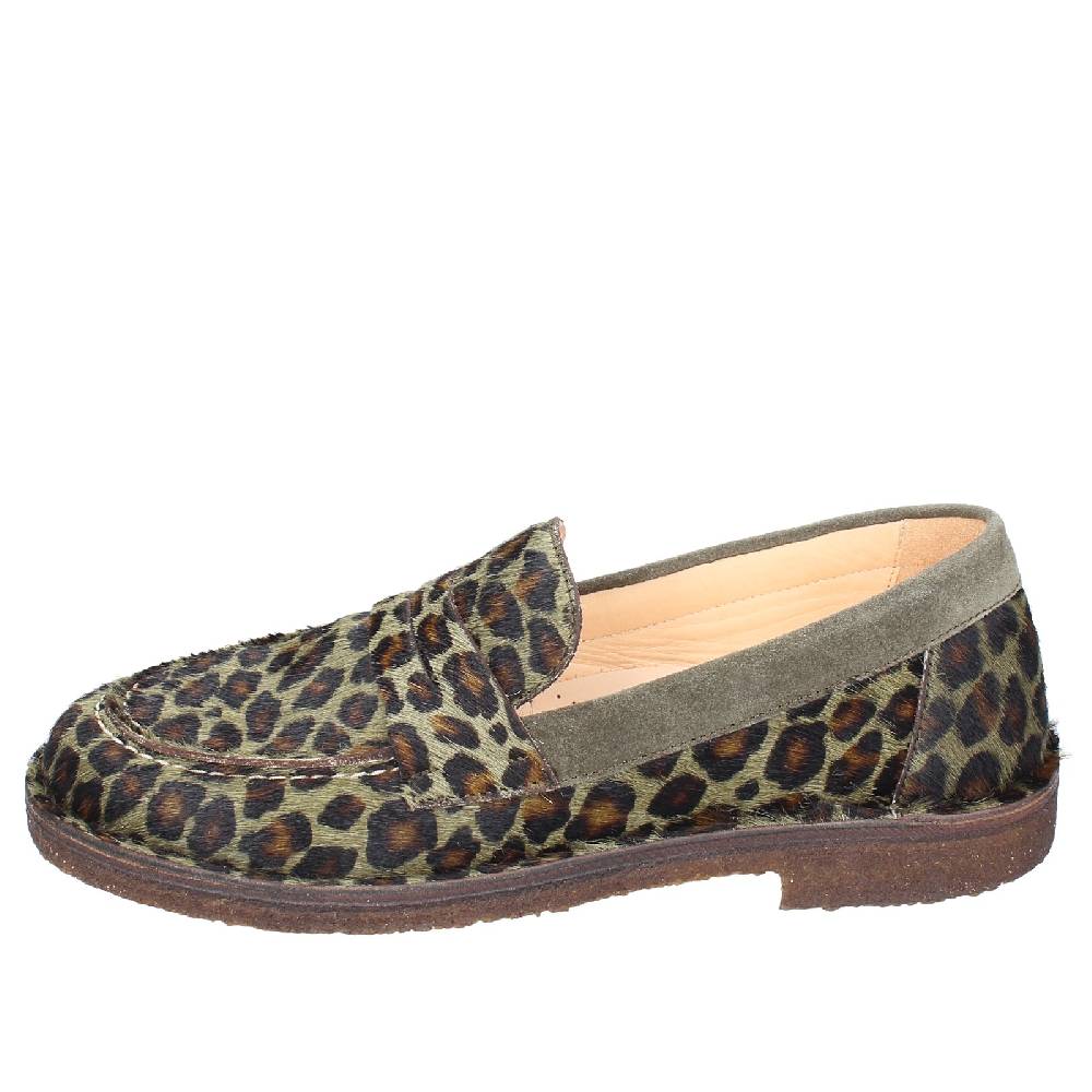 scarpe donna ASTORFLEX mocassini verde cavallino camoscio EY783 Moda
