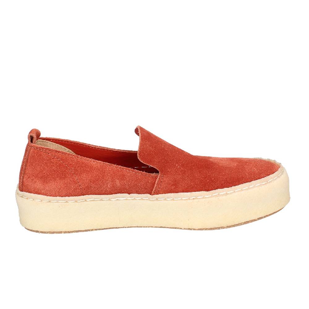 scarpe donna ASTORFLEX mocassini rosso camoscio EY838 2025
