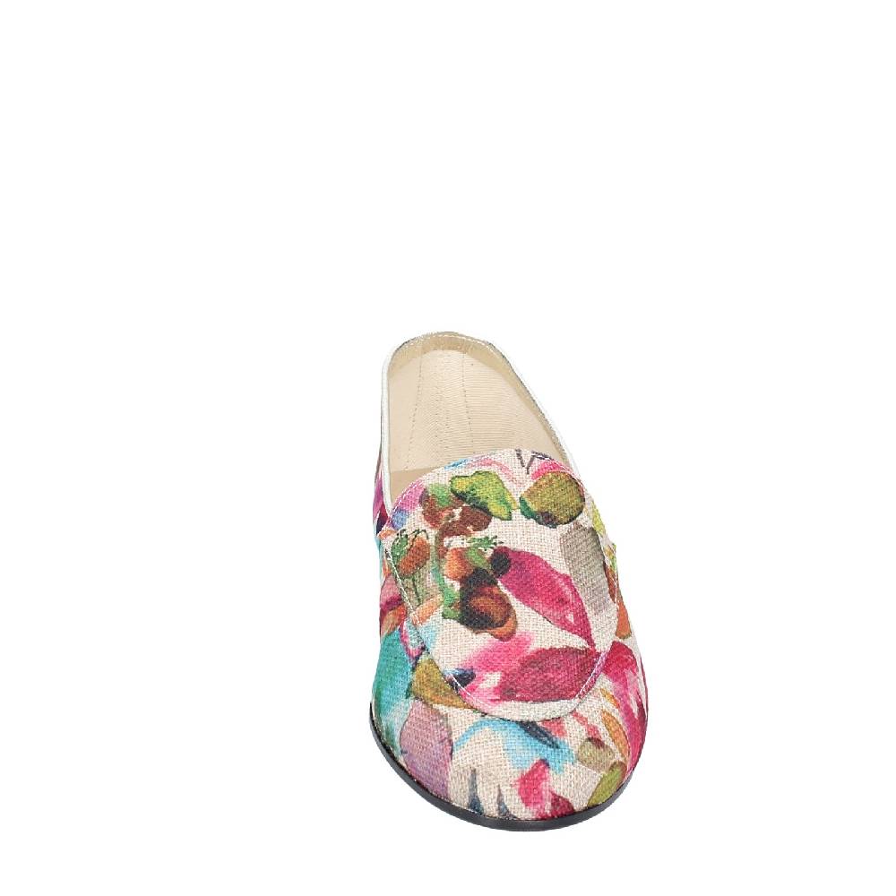 scarpe donna ANNIEL mocassini multicolore tessuto EY674 Italy