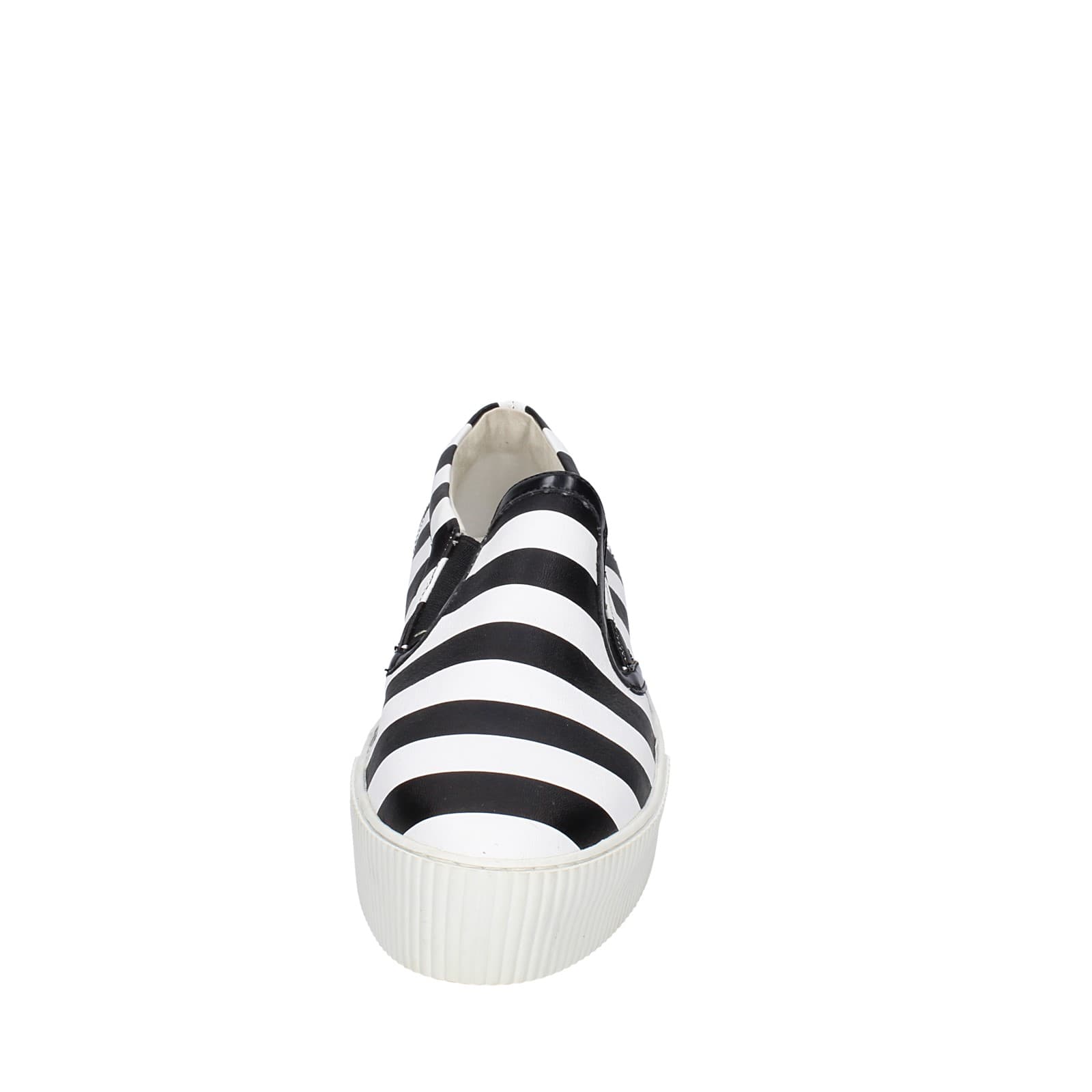 scarpe donna CULT mocassini bianco pelle nero EY359 Vendita