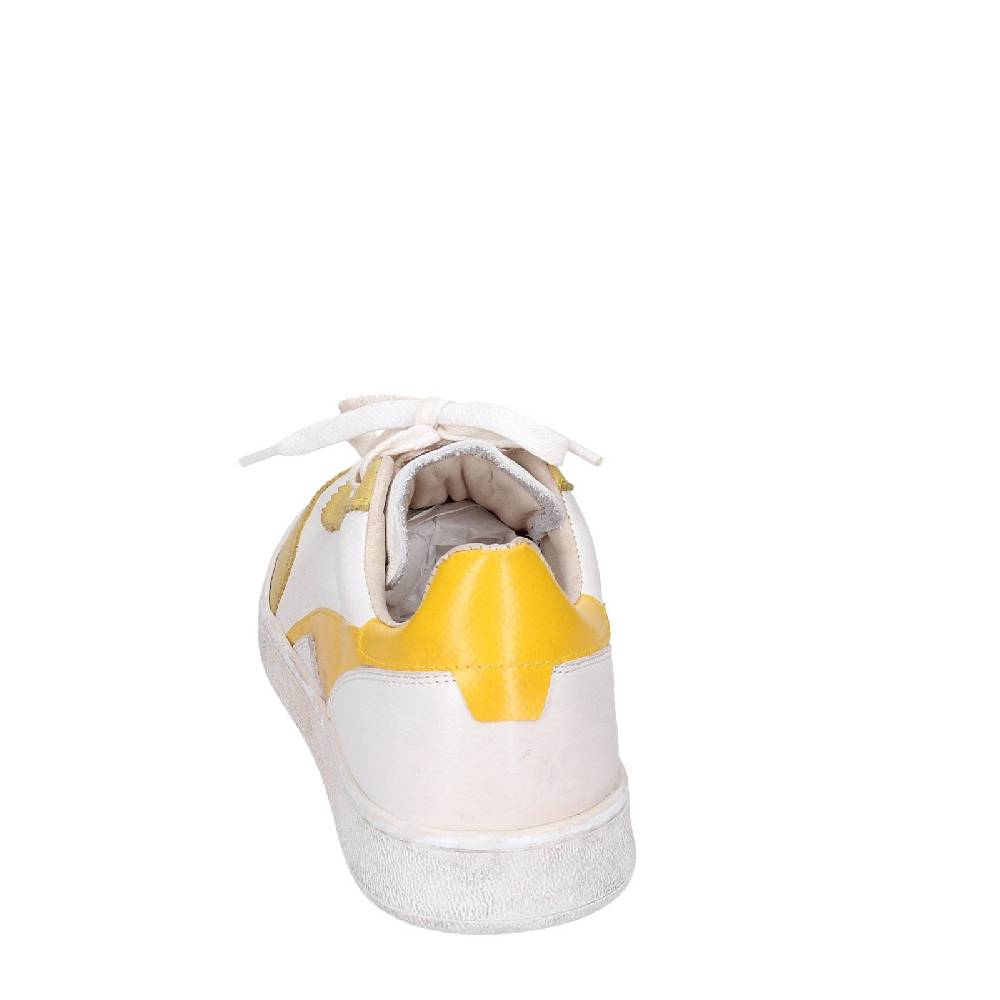 scarpe donna MOMA sneakers bianco pelle giallo 49402A VINTAGE EX506 Fino Al -60%