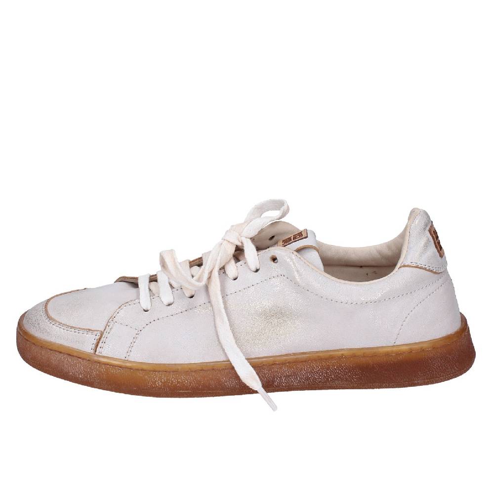 scarpe donna MOMA sneakers bianco pelle platino 49401A VINTAGE EX442 Shopping Online