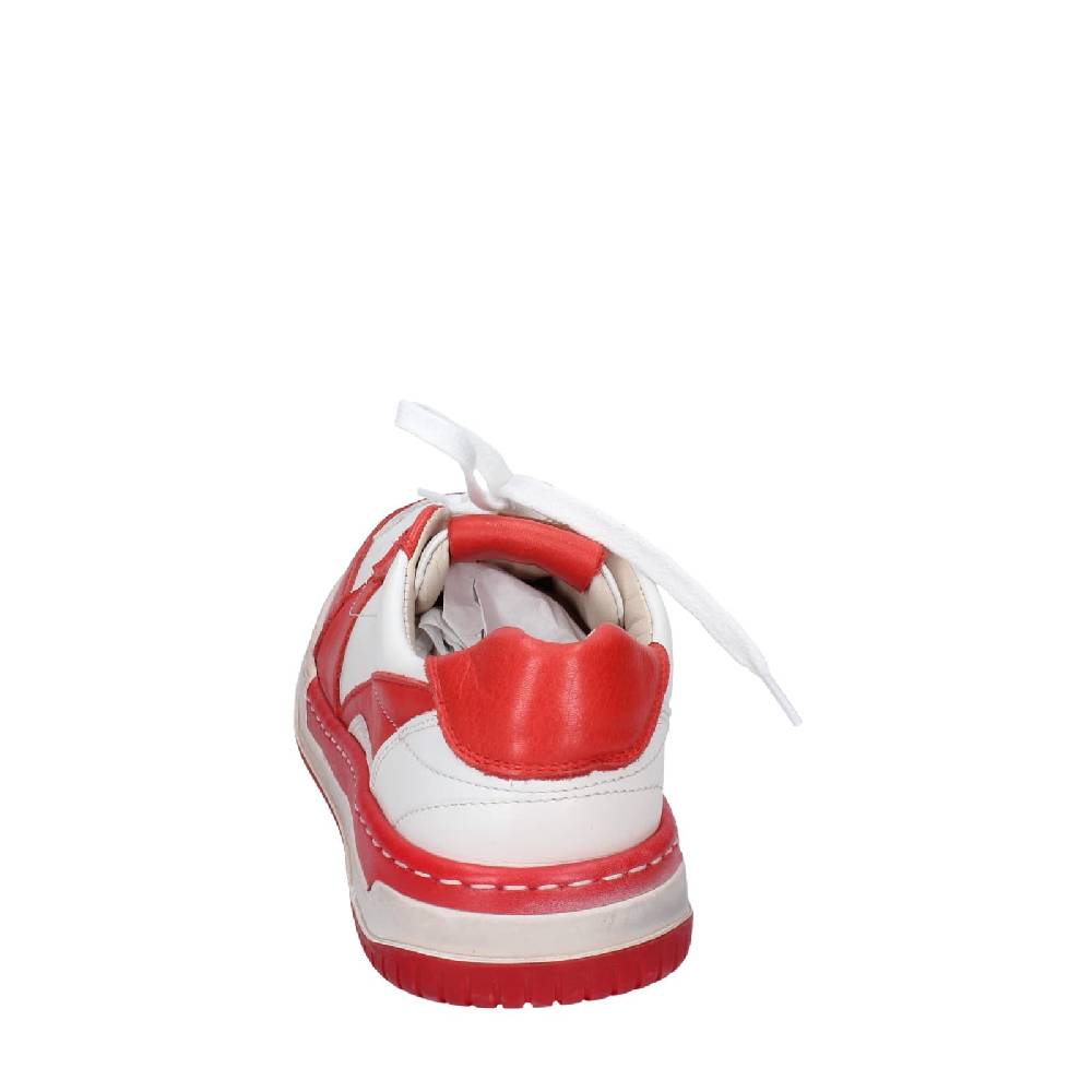 scarpe donna MOMA sneakers bianco pelle rosa EY593 Sottocosto