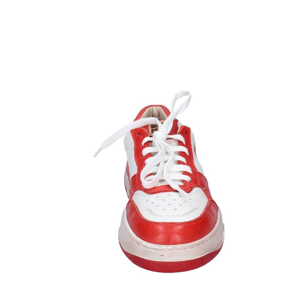 scarpe donna MOMA sneakers bianco pelle rosa EY593 Sottocosto