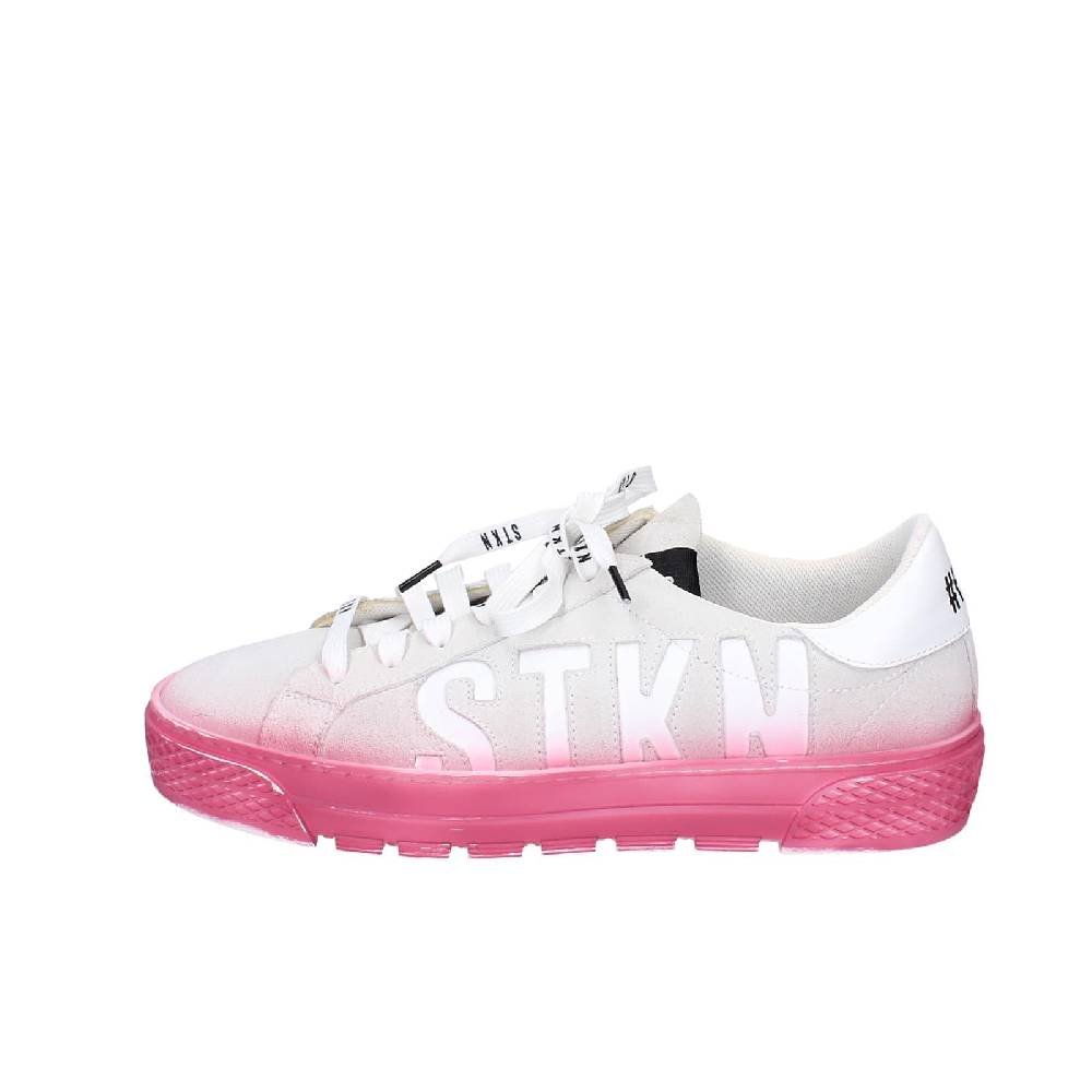 scarpe donna STKN sneakers grigio camoscio rosa EY134 Offerta