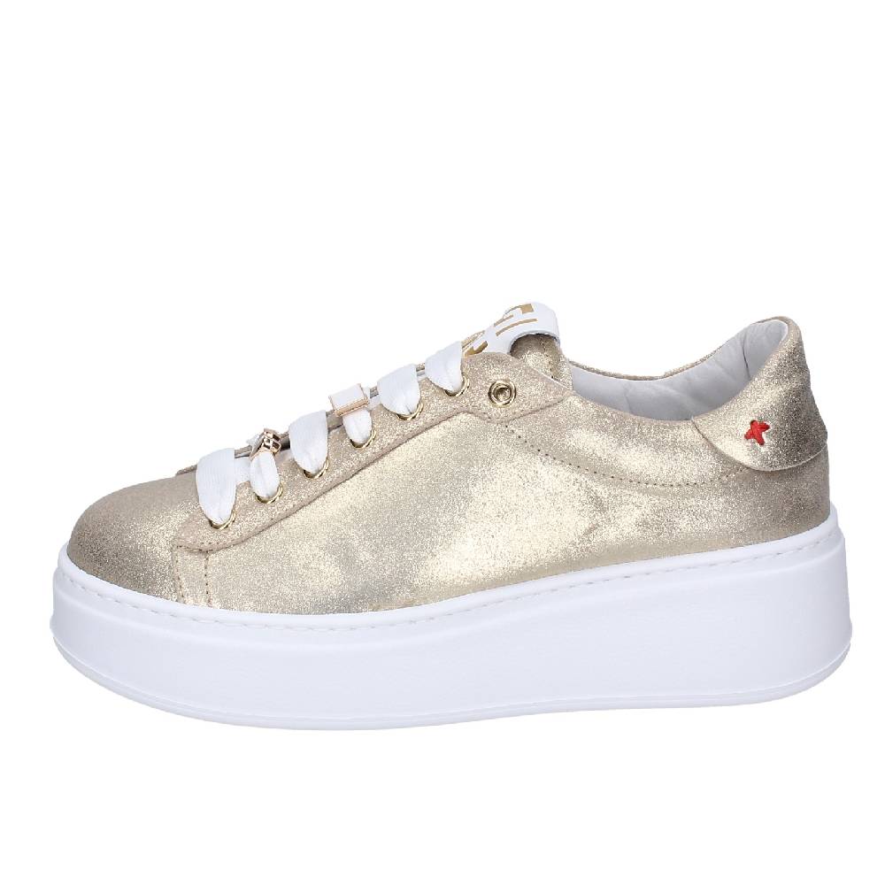 scarpe donna GIO+ sneakers platino pelle camoscio EX580 Economico